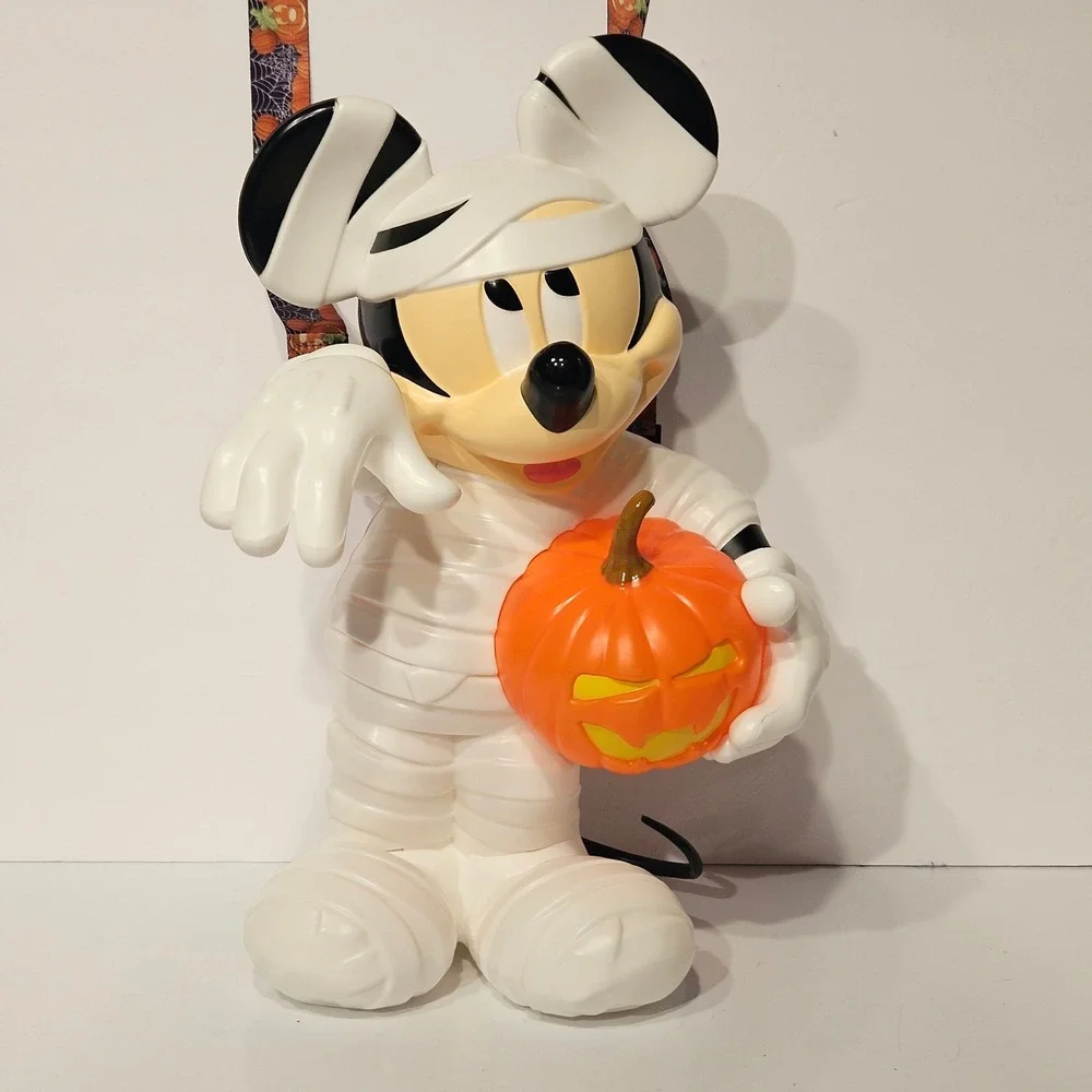 Disney Popcorn Bucket Mickey Mouse Mummy White Halloween Pumpkin Lanyard 2023